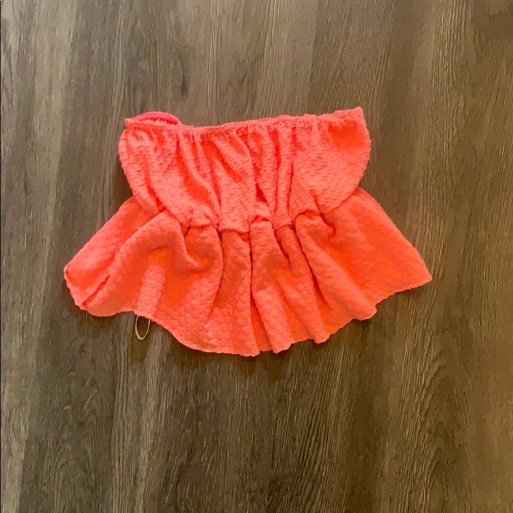 Cute Fushia Ruffle Crop Top